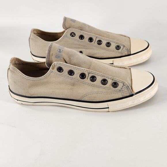 Converse Chuck Taylor John Varvatos Slip On No Lace Sneakers Unisex Tan M8 W10 - Picture 3 of 9